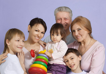 Beautiful Caucasian large family