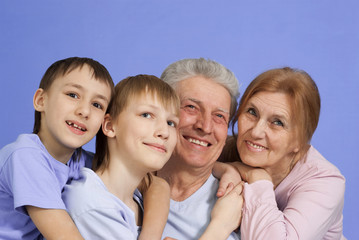 A happy family of four