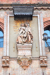 Bologna Niccolo Arca Madonna statue at Accursio palace.
