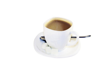 Coffee on white