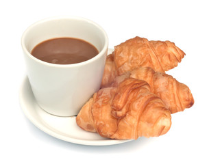 croissant with  coffee.