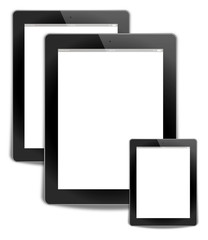 tablet pc, isolated on background white