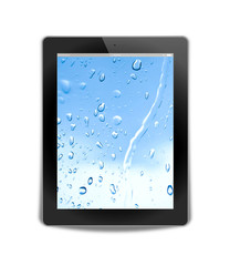 tablet pc, isolated on background white