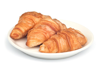 Fresh and tasty  croissant .