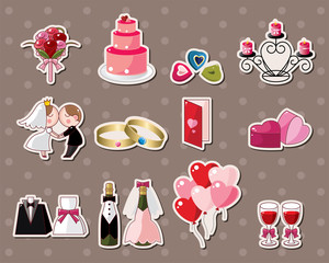 wedding stickers - 44981113