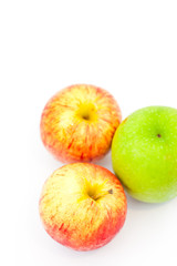 Red apple and green apple