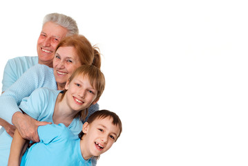 A happy family of four