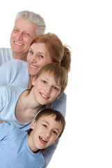 A happy family of four