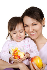 Happy Caucasian mother with her daughter