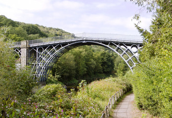 The Iron Bridge on River Severn, Ironbridge Gorge, Shropshire,