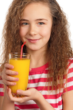 Girl with orange juice
