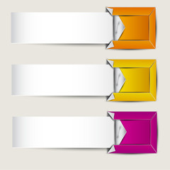 Colorful bookmarks with place for text