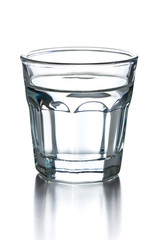 glass of clear alcohol