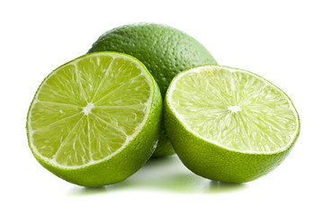 two halves of lime