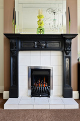 Gas fire in the lounge