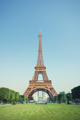 The Eiffel Tower in Paris, France.