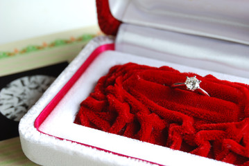 ダイヤモンドの指輪と鑑定書