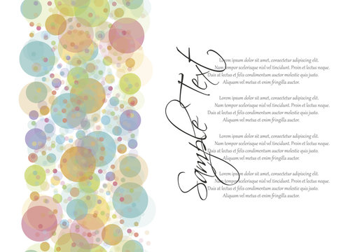 Colorful transparent dots seamless background pattern
