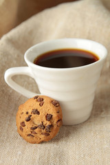 coffee cup and cookie