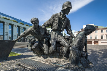 Fototapeta Warsaw Uprising Monument in Warsaw - closeup obraz