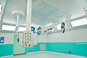 equipment and medical devices in surgery room