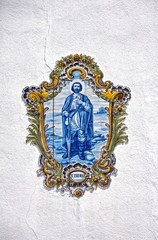 Azulejo de San Isidro, cerámica religiosa, Lisboa, Portugal