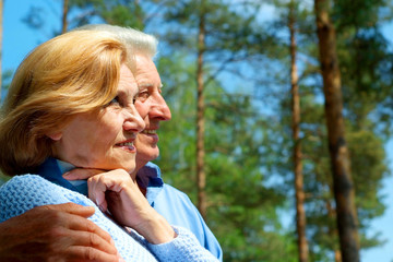 Funny older people are enjoying the fresh air