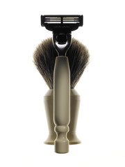 shaver and brush - rasoio con pennello