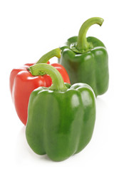 peppers on white background