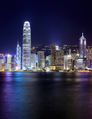 Fototapeta premium Hongkong nocą