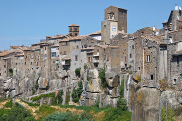 Panoramic view of Vitorchiano. Lazio. Italy.