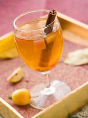 Apple wine or cider