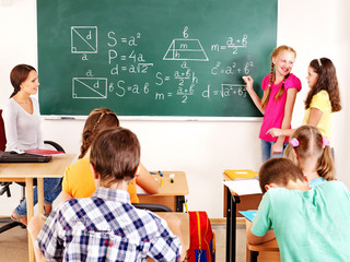 School child with teacher.