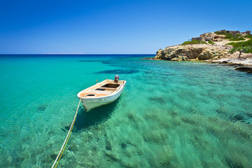 Naklejka na ściany i meble Blue lagoon z Vai plaży na Krecie, Grecja