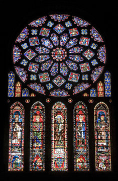 Chartres - Cathedral, stained glass window