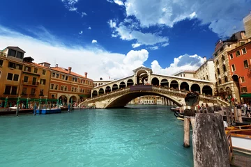 Fotobehang Rialtobrug Rialtobrug in Venetië, Italië