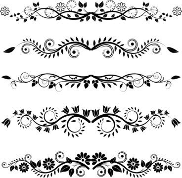 floral borders and ornaments