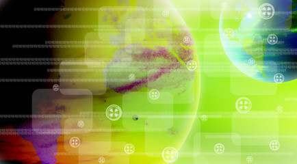 abstract world technology background