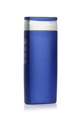 Blue cosmetic bottle