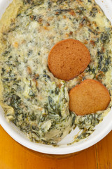 Rich and creamy hot spinach dip