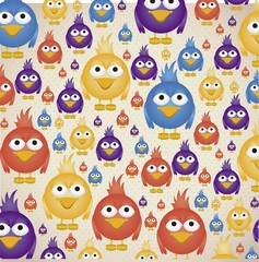 Obraz premium colorful birds pattern