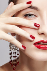 Naklejka premium beautiful woman's manicure