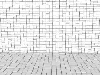 The walls and floor of the white cubes №2
