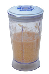 Mixed potatoes in the blender's container