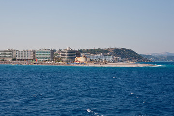 Fototapeta premium Panoramic view of Rhodes town