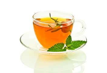 cup of tea isolated on white background