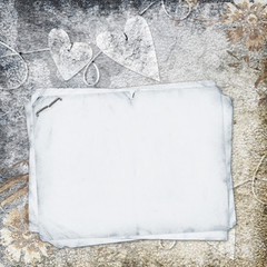 Grunge papers design in scrap-booking style
