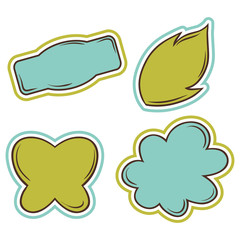 Set of vector bubbles, stickers, labels, tags.