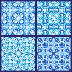 Set of abstract seamless patterns