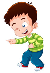 illustration of boy happy vector